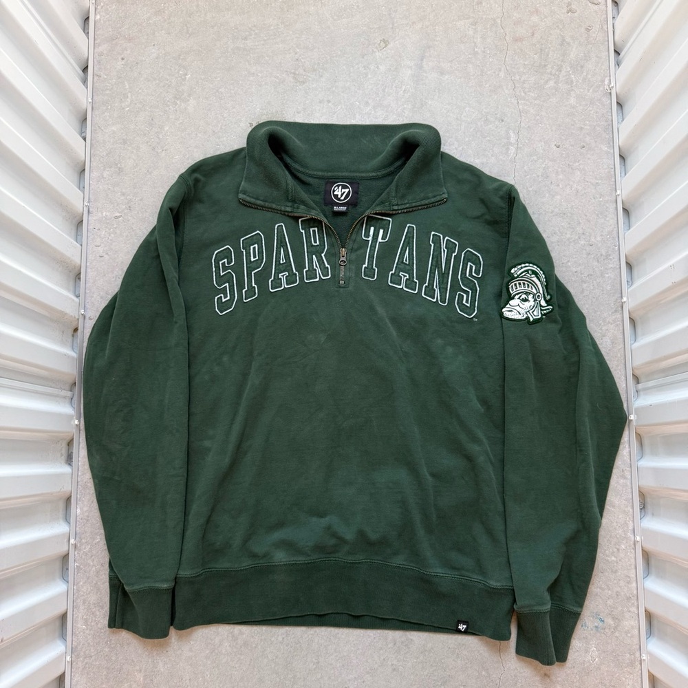 47 Green Spartans quarter zip sweatshirt Michigan state